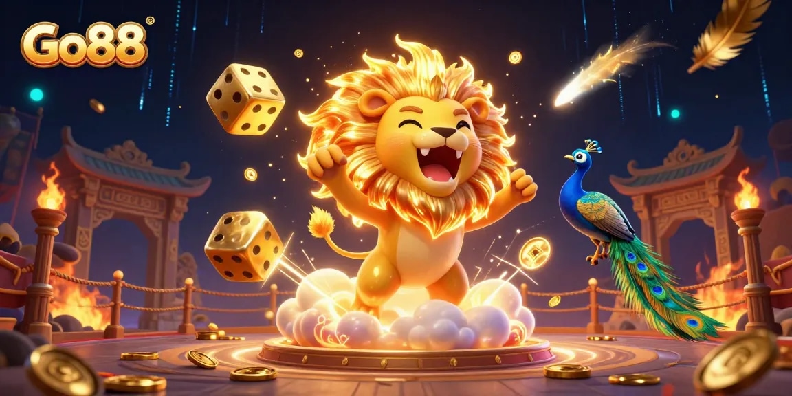 Engage with Go88's thrilling gaming experience featuring dynamic casino elements and vibrant characters.