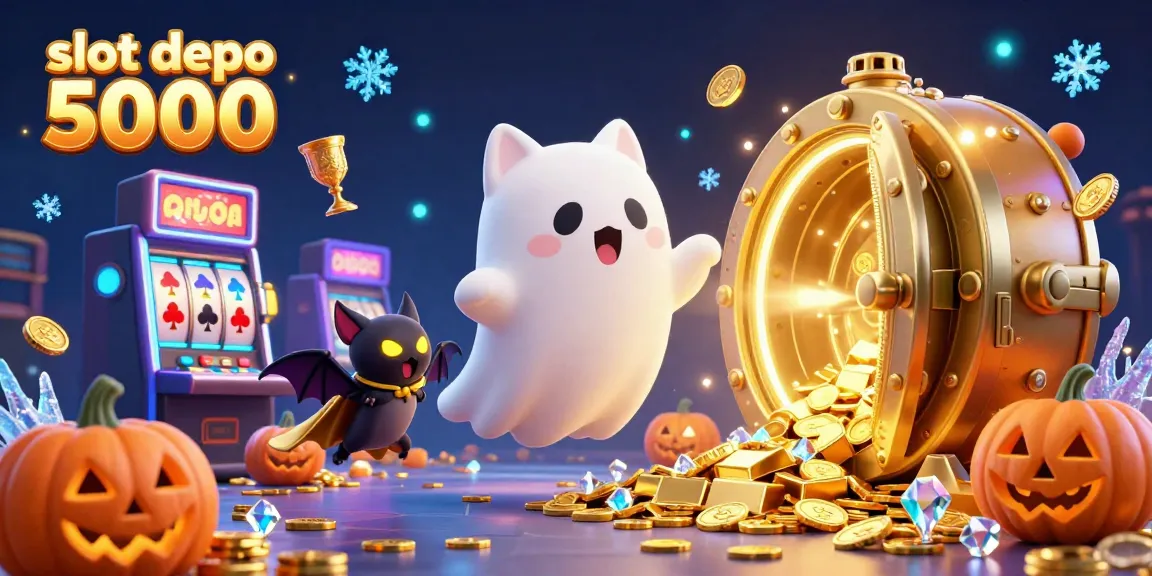 Engage with slot depo 5000 and win in a vibrant casino filled with lively slot machines and ghostly characters.
