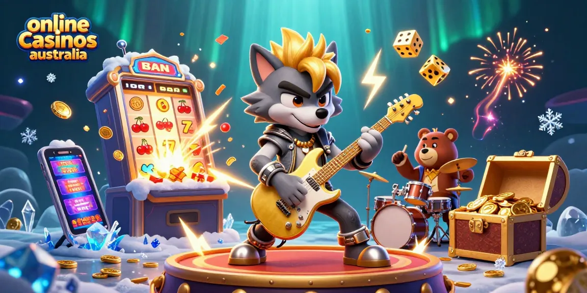 Experience excitement at online casinos Australia with a rock star wolf and jackpot thrills!